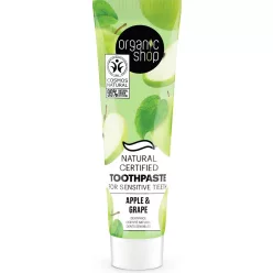 Organic Shop Minősített fogkrém érzékeny fogakra almával és szőlővel 100g - Bio és natúr kozmetikumok