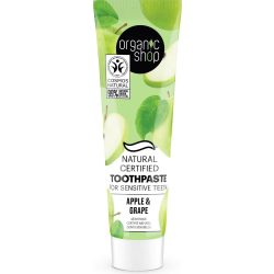   Organic Shop Minősített fogkrém érzékeny fogakra almával és szőlővel 100g