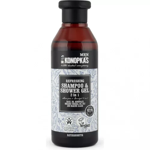 Dr.Konopka's MEN Frissítő 2 az 1-ben sampon és tusfürdő gél 280 ml - Bio és natúr kozmetikumok