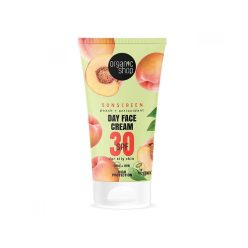 Organic Shop Fényvédő nappali arckrém őszibarackkal és antioxidánsokkal SPF30 ( zsíros bőrre) - Bio és natúr kozmetikumok