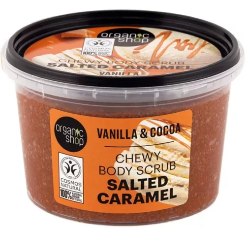 Organic Shop Salted Caramel testradír vaníliával és kakaóval - Bio és natúr kozmetikumok