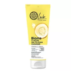 Natura Siberica Lab Biome Ragyogásfokozó gél-hab arctisztító C-vitamin + Papain - 