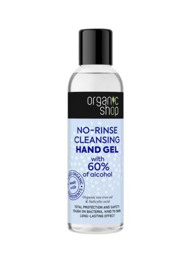 Organic shop öblítésmentes kéztisztító gél bio teafaolajjal és szalicilsavval 200 ml - Bio és natúr kozmetikumok
