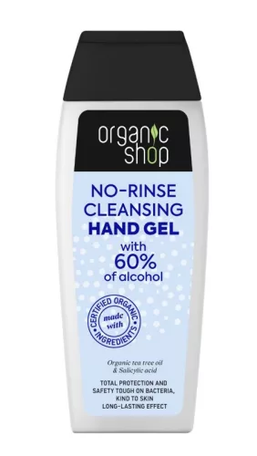 Organic shop öblítésmentes kéztisztító gél bio teafaolajjal és szalicilsavval 100 ml - Bio és natúr kozmetikumok