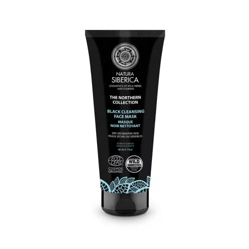 Natura Siberica Fekete arctisztító maszk száraz és érzékeny bőrre  80 ml - Bio és natúr kozmetikumok