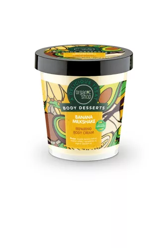 Organic Shop "Banán shake" regeneráló testápoló 450 ml - Bio és natúr kozmetikumok