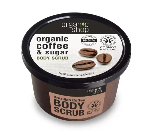 Organic Shop Brazil kávé Cukros testradír 250 ml - Bio és natúr kozmetikumok