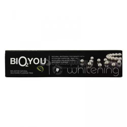 Bio2you natúr fehérító fogkrém aktív faszénnel 100 ml - Bio és natúr kozmetikumok