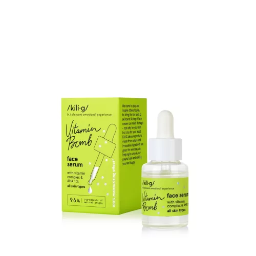 Kili.g Arcszérum vitamin komplex-szel és AHA savakkal - Bio és natúr kozmetikumok