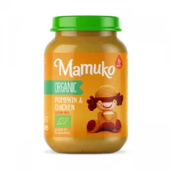 MAMUKO BIO SÜTŐTÖKKEL ÉS CSIRKEHÚSSAL babáknak 6 hónapos kortól 190 g - 