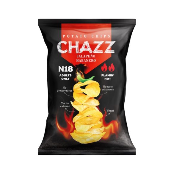 CHAZZ CHIPS JALAPENO-HABANERO 90G