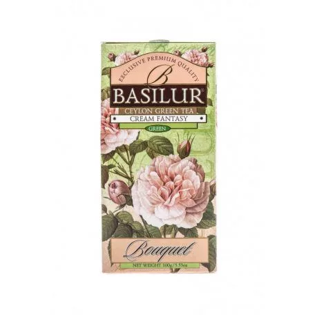 Basilur bouquet cream fantasy szálas zöld tea 100 g - Bio és natúr élelmiszerek