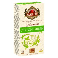 Basilur premium green zöld tea 25 filter 50 g