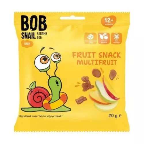 Bob Snail gyümölcs snack multifruit 20 g