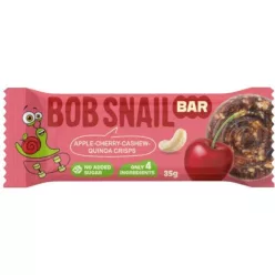 Bob Snail gyümölcsszelet magokkal alma-meggy-kesudió-quinoa ropogós 35 g – Aszalvány