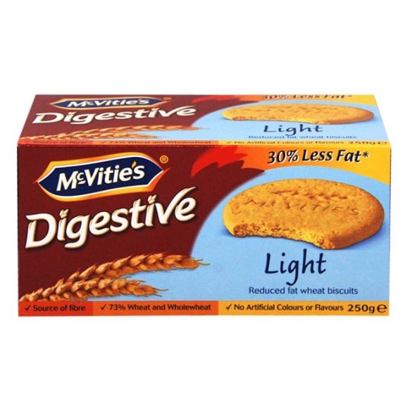 MCVITIES DIGESTIVE BÚZAKEKSZ LIGHT 250G