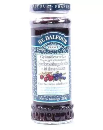 St.dalfour lekvár vörös+kék áfonya 284 g - Bio és natúr élelmiszerek