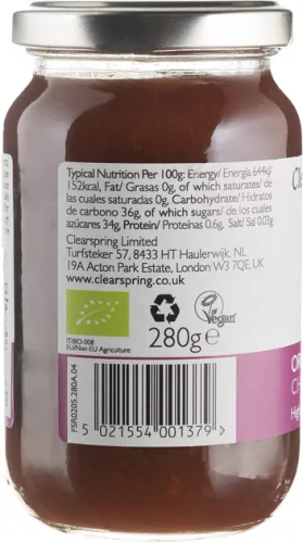 Clearspring Bio Gyümölcslekvár Cseresznye 280g - 
