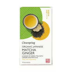 Clearspring Bio Japán Matcha Gyömbér Tea 20db - 