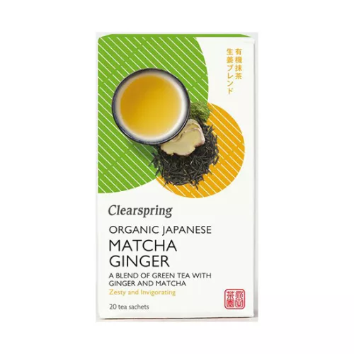 Clearspring Bio Japán Matcha Gyömbér Tea 20db - 