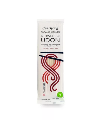 Clearspring Bio Japán Barna Rizs Udon Tészta 200g - 