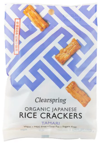 Clearspring Bio Japán rizs keksz Tamari 50g - 