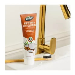 Dabur herbal fogkrém fluoridmentes kókuszolajjal és szódabikarbónával 100 ml - 