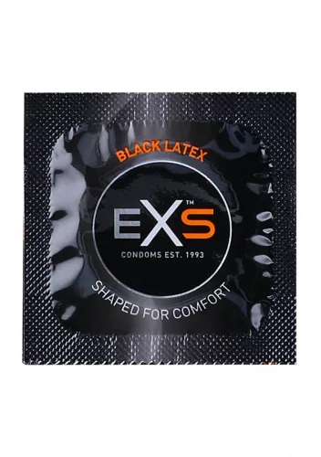 EXS Black - latex óvszer - fekete (100 db) - Bio és natúr intim termékek