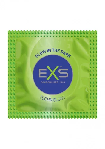 EXS Glow - vegán világító óvszer (3 db) - Bio és natúr intim termékek