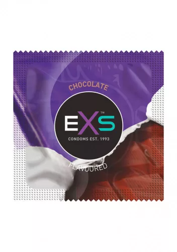 EXS Hot Chocolate - óvszer csoki ízesítéssel - fekete (100 db) - Bio és natúr intim termékek
