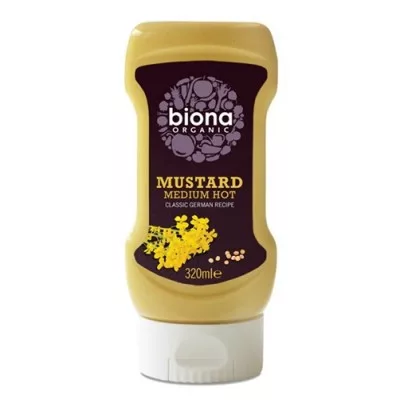 Biona Bio Mustár Közepesen Erős 320 ml - Bio és natúr élelmiszerek