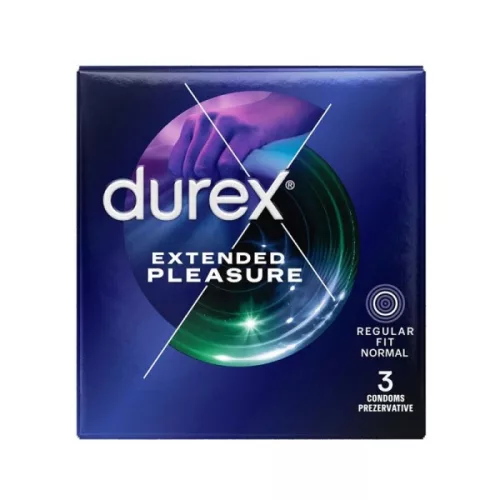 Durex Extended Pleasure - óvszer - 56mm (3db) – Durex óvszer