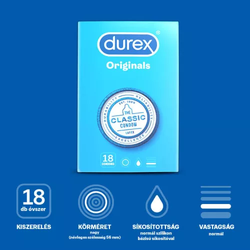 Durex Classic - óvszer (18 db) - Bio és natúr intim termékek