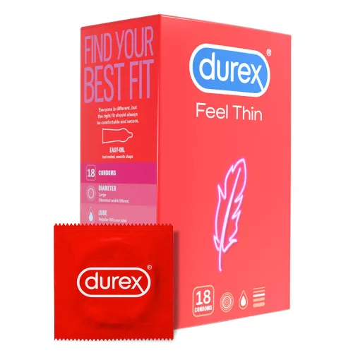 Durex Feel Thin - élethű érzés óvszer (18 db) - Bio és natúr intim termékek