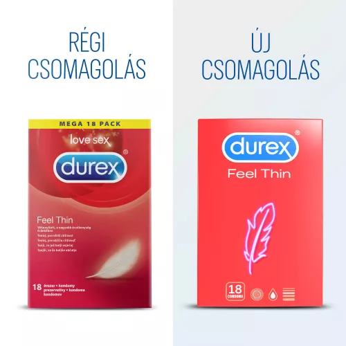 Durex Feel Thin - élethű érzés óvszer (18 db) - Bio és natúr intim termékek