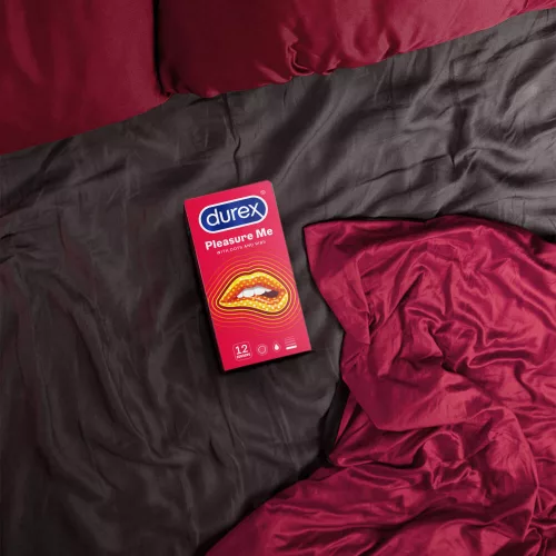 Durex Emoji PleasureMe - bordás-pontozott óvszer (12 db) - Bio és natúr intim termékek