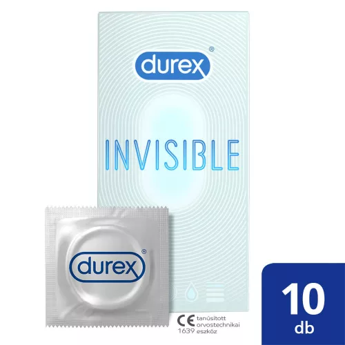 Durex Invisible Extra Sensitive - vékony, extra szenzitív óvszer (10db) - - Bio és natúr intim termékek