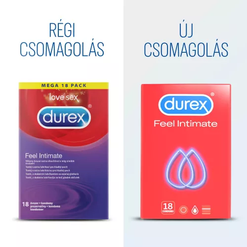 Durex Feel Intimate - vékonyfalú óvszer (18 db) - Bio és natúr intim termékek