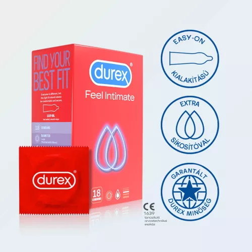 Durex Feel Intimate - vékonyfalú óvszer (18 db) - Bio és natúr intim termékek