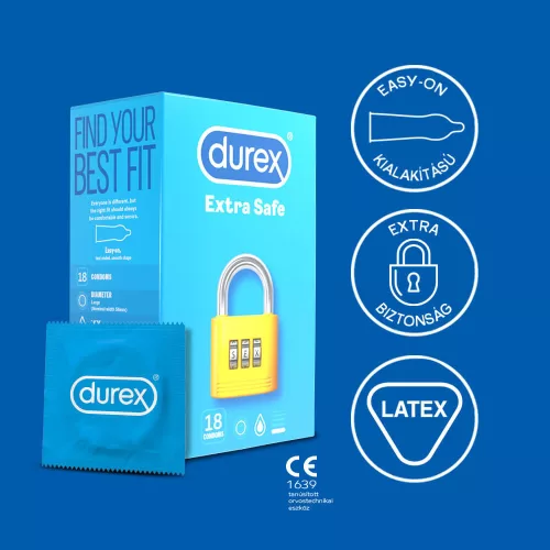 Durex Extra Safe - biztonságos óvszer (18 db) - Bio és natúr intim termékek
