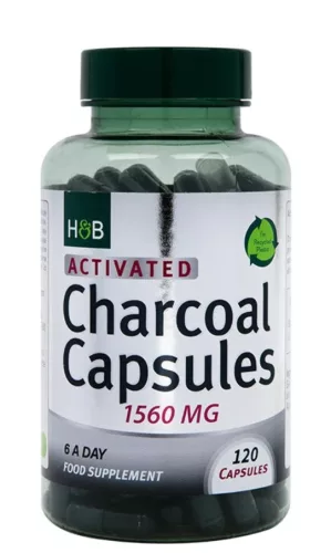 H&B aktív szén kapszula 1560mg 120 db - 