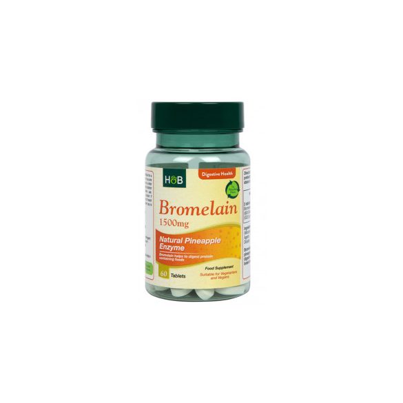 H&B bromelain enzim tabletta 1500mg 60 db