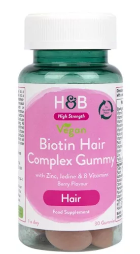 H&B Biotin-Haj komplex gumivitamin 30 db - 