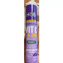 H&B c+cink pezsgőtabletta feketeribizli 20 db - 