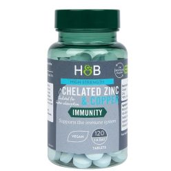 H&B cink 25mg+réz tabletta 120 db