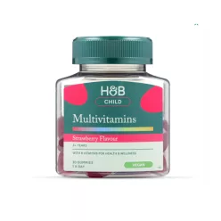H&B Gyerek 3+ Multivitamin Gumivitamin epres 30db - 