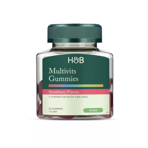 H&B Multivitamin Felnőtt gumivitamin epres 30 db - 