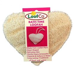 Loofco szív alakú luffa szivacs fürdéshez - Bio és natúr kozmetikumok