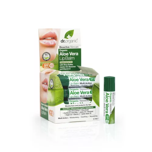 Dr.Organic Bio Aloe Vera Ajakbalzsam 5.7 ml - Bio és natúr kozmetikumok