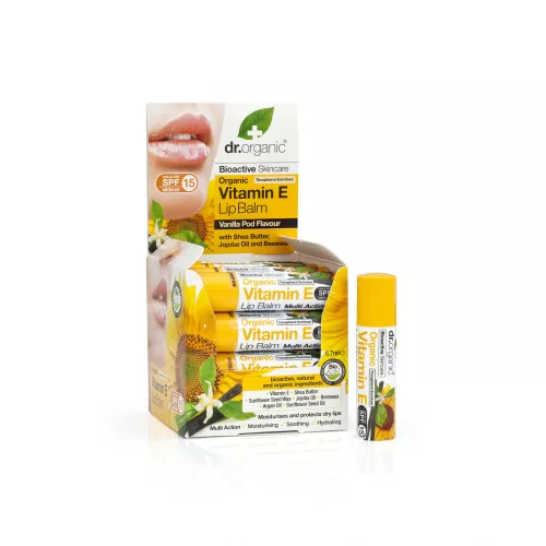 dr.Organic Ajakbalzsam természetes E-vitaminnal 5.7ml - Bio és natúr kozmetikumok
